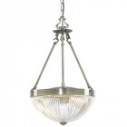 Suspension 2 ampoules windsor ii, en laiton antique et verre