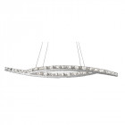 Suspension 24w clover, en chrome et cristal