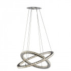 Suspension 28w clover, en chrome et cristal