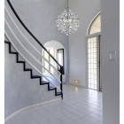 Suspension 3 ampoules harrietta, en chrome et cristal