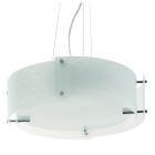 Suspension 3 ampoules pendant, en chrome et verre