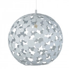 Suspension 40 cm avalon, métal blanc