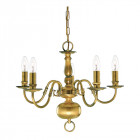 Suspension 5 ampoules flemish, en laiton antique