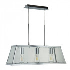 Suspension 65 cm voyager, chrome et verre Suspension 65 cm voyager, chrome et verre