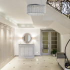 Suspension 8 ampoules beatrix, en chrome et cristal Suspension 8 ampoules beatrix, en chrome et cristal