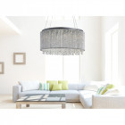 Suspension 8 ampoules beatrix, en chrome et cristal