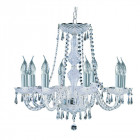 Suspension 8 ampoules hale, en chrome et cristal