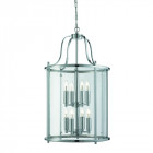 Suspension 8 ampoules victorian, en chrome et verre