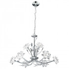 Suspension 9 ampoules bellis, en chrome et verre