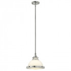 Suspension amelia, chrome et verre, 29 cm