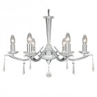 Suspension arabella, en chrome et cristal, 6 ampoules