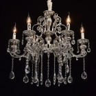 Suspension argentée classic 6 ampoules 100 cm