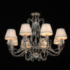 Suspension argentée elegance 8 ampoules 140 cm