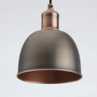 Suspension argentée industrial 5 ampoules 215 cm