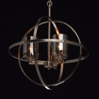 Suspension argentée loft 3 ampoules 85 cm