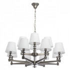 Suspension argentée neoclassic 12 ampoules 101 cm