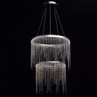 Suspension argentéeée crystal   153 cm