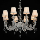 Suspension blanche elegance 8 ampoules 150 cm