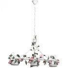 Suspension blanche flora 3 ampoules 130 cm