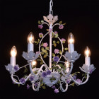 Suspension blanche flora 6 ampoules 122 cm