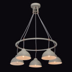 Suspension blanche loft 5 ampoules 77 cm