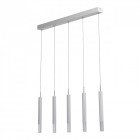 Suspension blanche techno 5 ampoules 150 cm