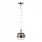 Suspension cadence, acier brossé et nickel poli, 1 ampoule