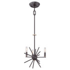 Suspension carnegie, bronze, 3 ampoules