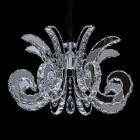 Suspension chromée crystal 80 ampoules 132 cm