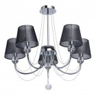 Suspension chromée elegance 5 ampoules 60 cm