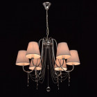 Suspension chromée elegance 6 ampoules 100 cm