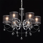 Suspension chromée elegance 6 ampoules 76 cm