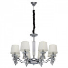 Suspension chromée elegance 8 ampoules 146 cm