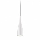 Suspension clear, acier et polycarbonate, blanc