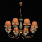 Suspension cuivre classic 8 ampoules 88 cm