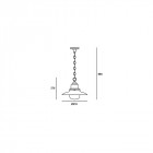 Suspension de jardin avenue 1 ampoule