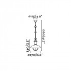 Suspension de jardin brun foncé estoril 1 ampoule h106 cm