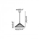 Suspension de jardin grise hue 1 ampoule