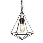 Suspension diamond, en argent ancien, 1 ampoule Suspension diamond, en argent ancien, 1 ampoule