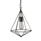 Suspension diamond, en argent ancien, 1 ampoule
