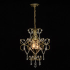 Suspension dorée crystal 3 ampoules 94 cm Suspension dorée crystal 3 ampoules 94 cm