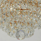 Suspension dorée crystal 5 ampoules 43 cm