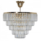 Suspension dorée crystal 5 ampoules 43 cm