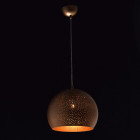 Suspension dorée megapolis 1 ampoule 130 cm