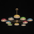 Suspension dorée megapolis 10 ampoules 52 cm