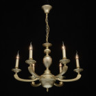 Suspension dorée neoclassic 6 ampoules 95 cm