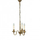 Suspension fitzroy, laiton et 3 bougies couleur ivoire