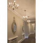 Suspension gianna, argent et cristal , 4 ampoules Suspension gianna, argent et cristal , 4 ampoules