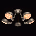 Suspension grise loft 5 ampoules 25 cm