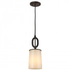 Suspension huntley, bronze foncé et verre fritté, 1 ampoule